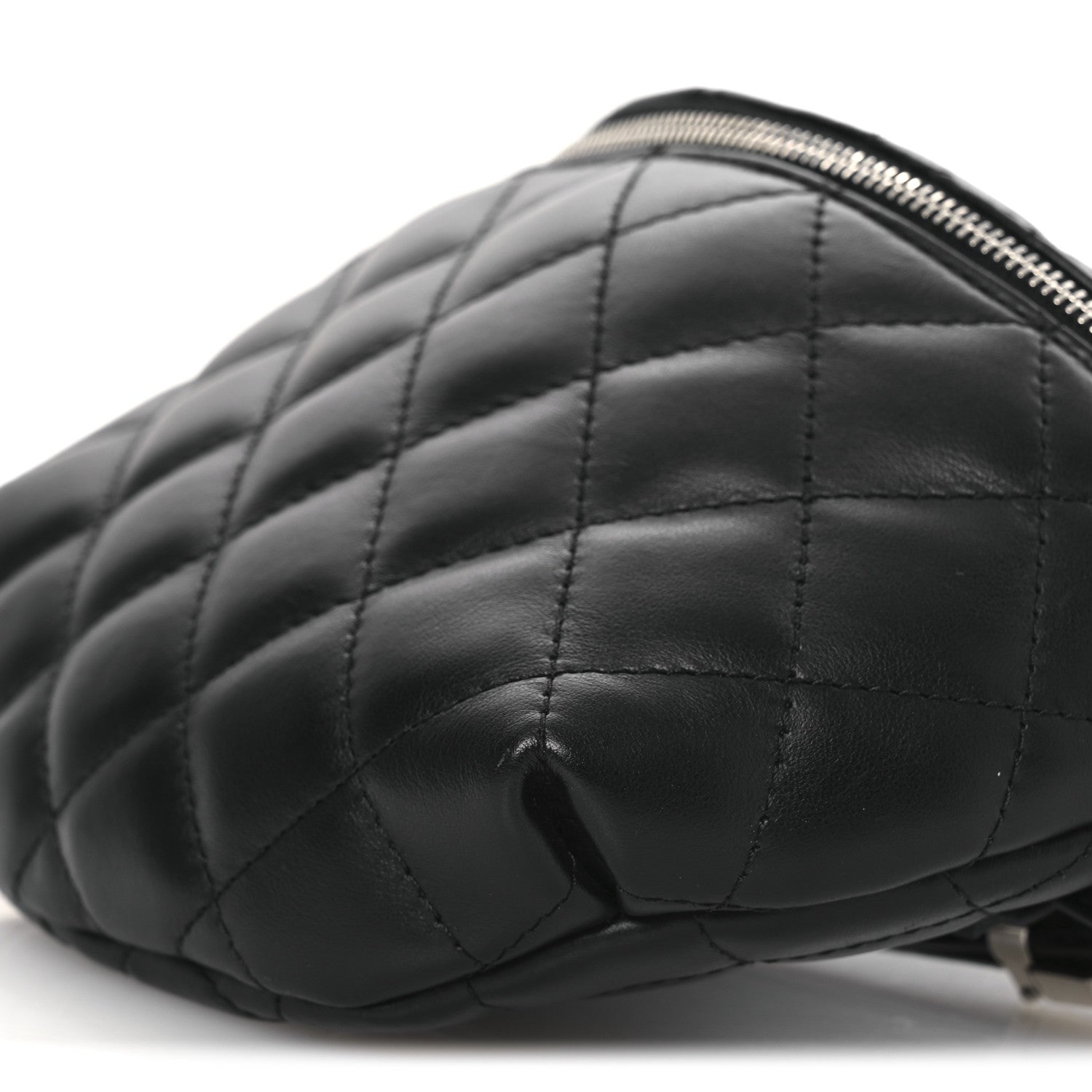 Chanel Calfskin Quilted Waist Belt Bag Black 10 of 11