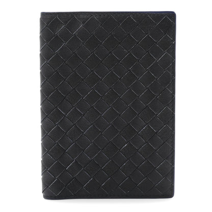 Bottega Veneta Nappa Intrecciato Passport Case Navy Blue 1 of 8