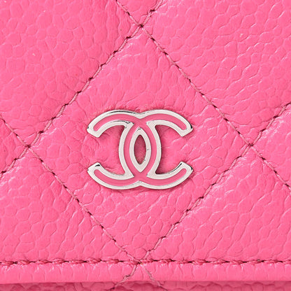 Chanel Caviar Quilted Wallet on Chain WOC Pink 11 of 13