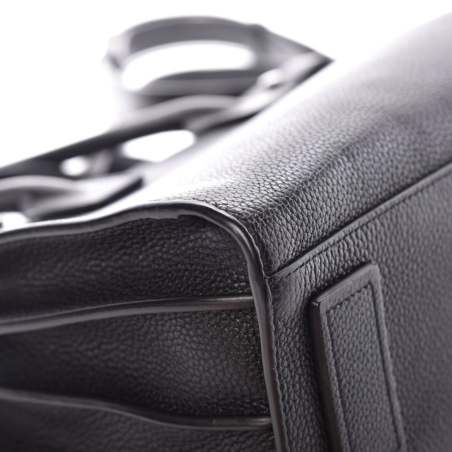 Grained Calfskin Baby Sac De Jour Souple Black