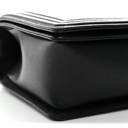 Chanel Caviar Quilted New Medium Boy Flap Black 10 of 12