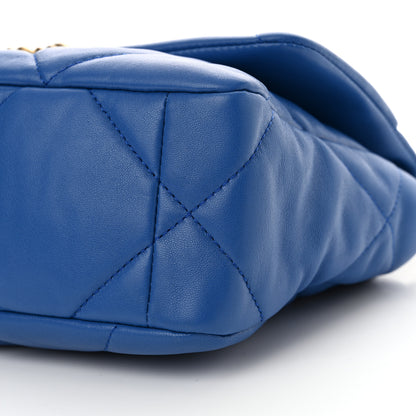 Chanel Lambskin Quilted Medium Chanel 19 Flap Blue 10 of 11