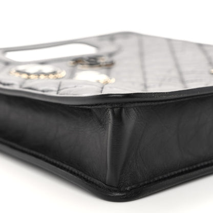 Chanel Aged Calfskin Small Charms Shopping Bag Black 8 of 10