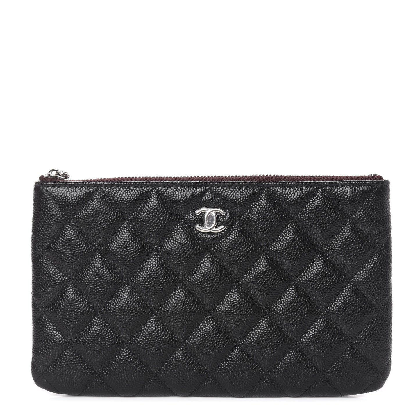 Caviar Quilted Small Pouch Black