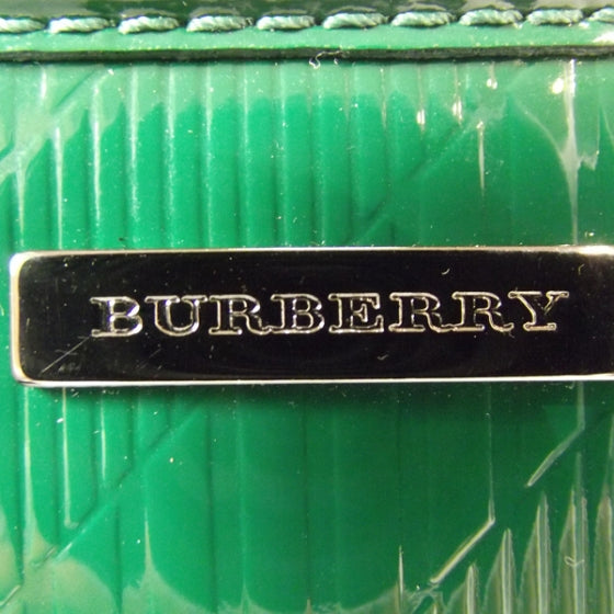 Burberry Patent Check Embossed Zip Wallet Veridian Green 6 of 9