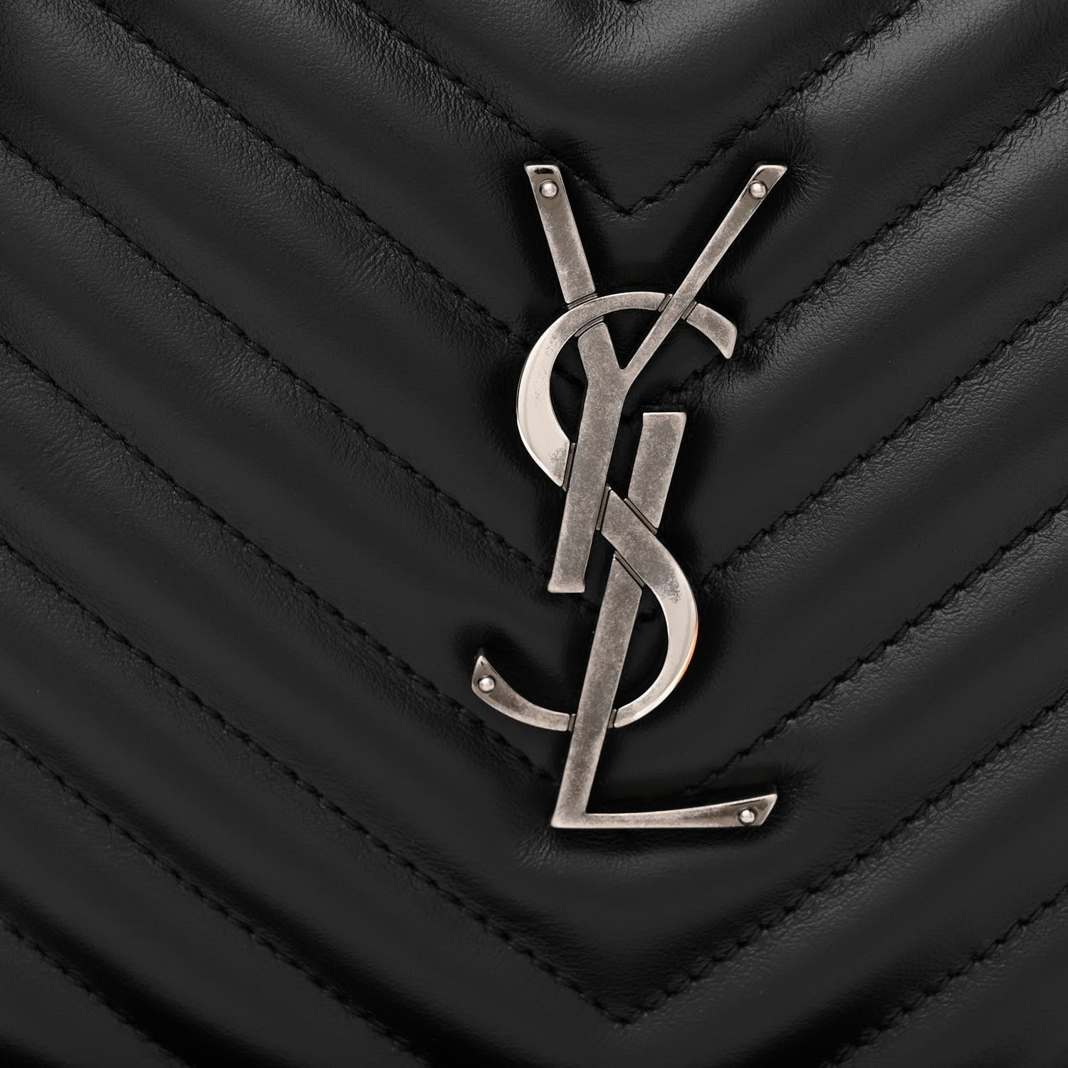 Saint Laurent Calfskin Matelasse Monogram Lou Camera Bag Black 11 of 11