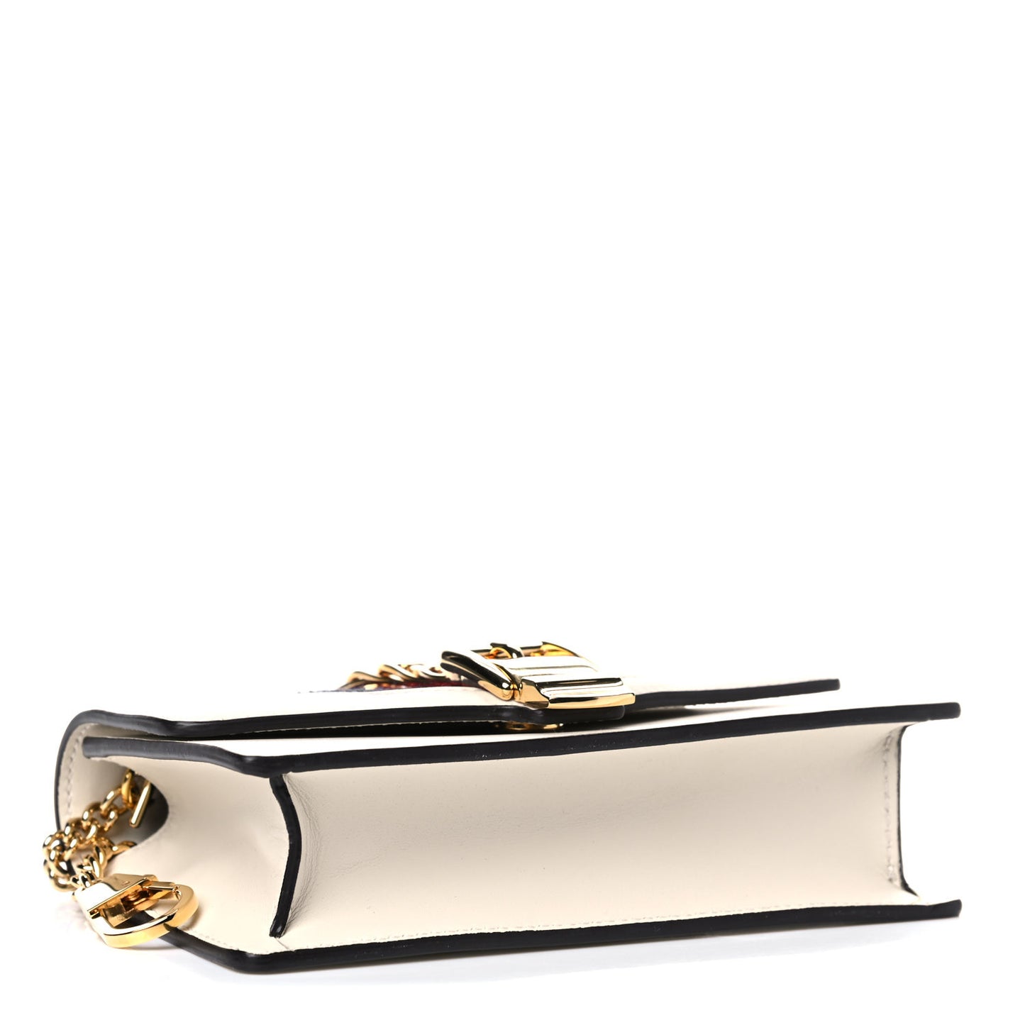 Calfskin Super Mini Sylvie Chain Shoulder Bag White