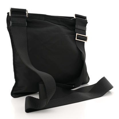Prada Tessuto Nylon Saffiano Flat Messenger Bag Black 3 of 9