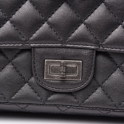 Chanel Metallic Sheepskin Quilted 2.55 Reissue Mini Flap Dark Grey 12 of 13
