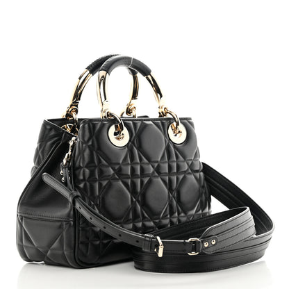 Christian Dior Calfskin Cannage Small The Lady 95.22 Black 3 of 12