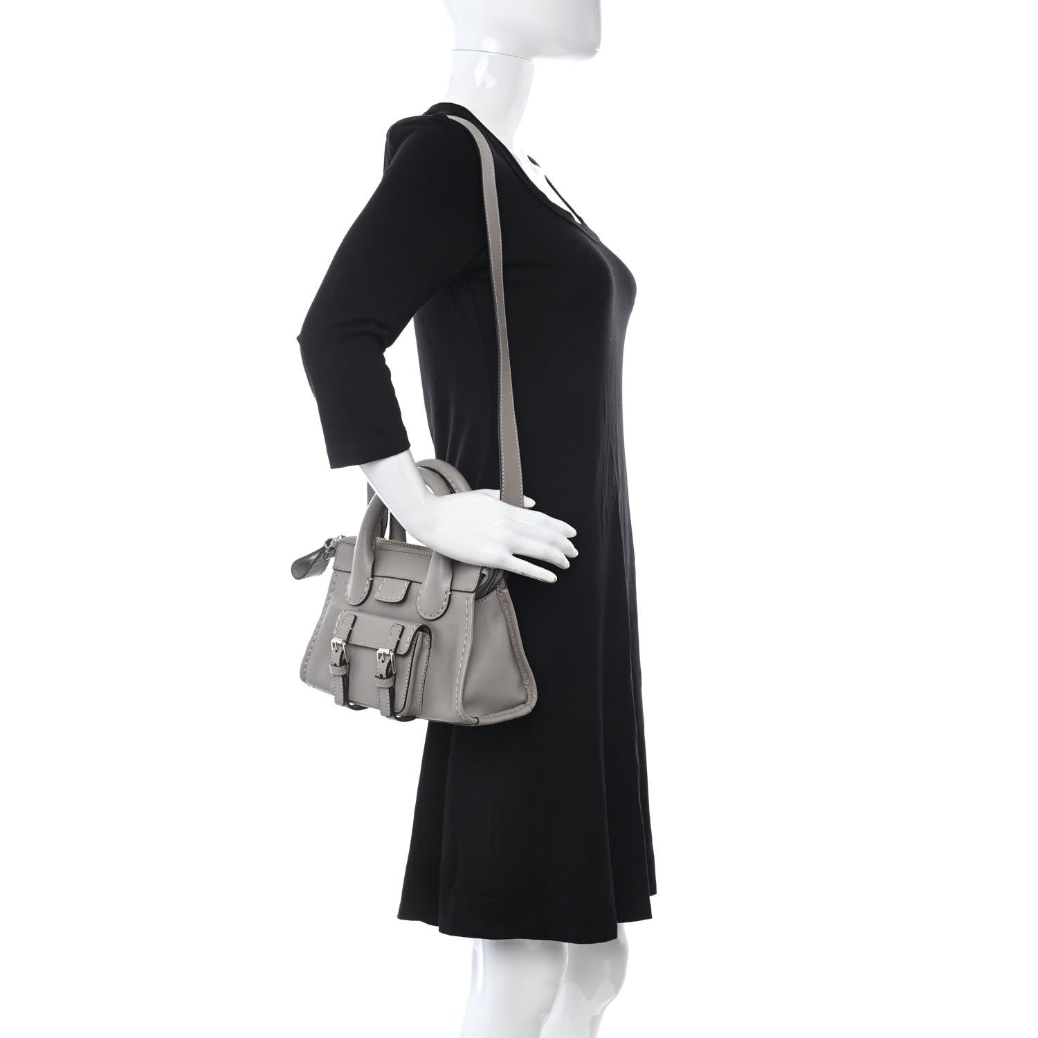 Chloe Buffalo Mini Edith Bag Cashmere Grey 2 of 10