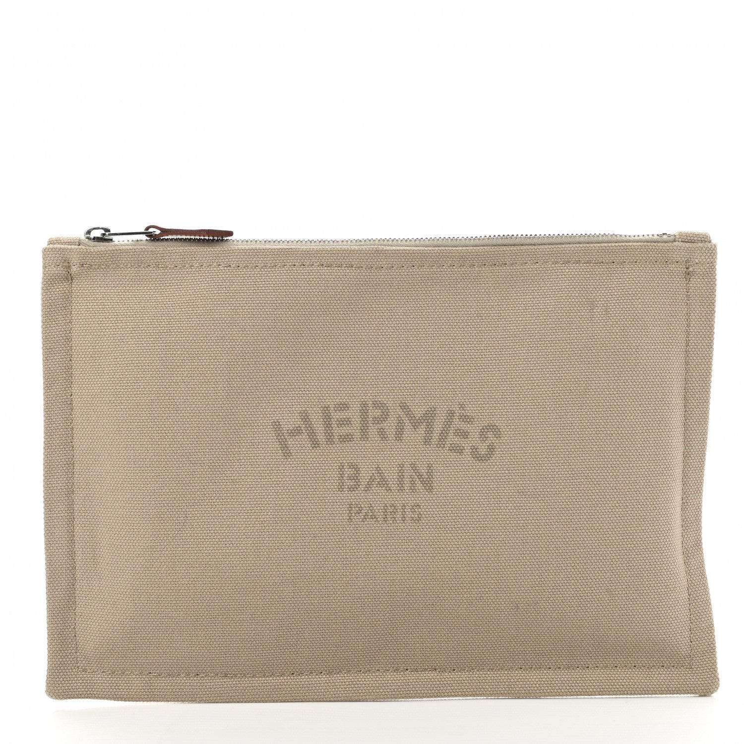 Hermes Toile Flat Yachting Pouch Gris Fonce 1 of 9