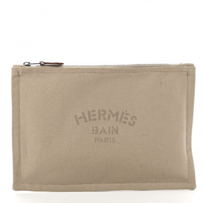 Hermes Toile Flat Yachting Pouch Gris Fonce 1 of 9