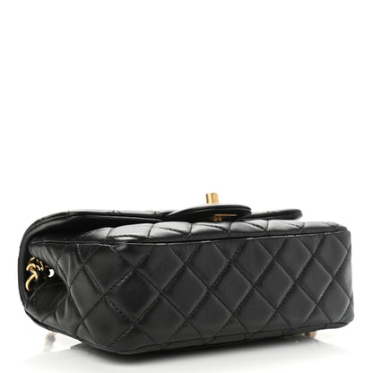 Chanel Lambskin Quilted Mini Rectangular Pearl Crush Flap Black 4 of 10