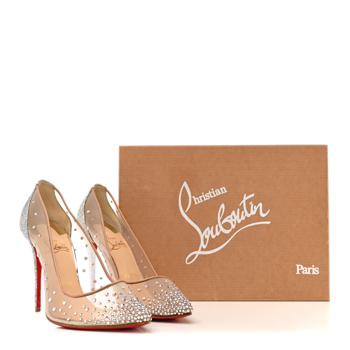 Suede Lame Crystal Strass Follies 100 Pumps 37 Light Silk
