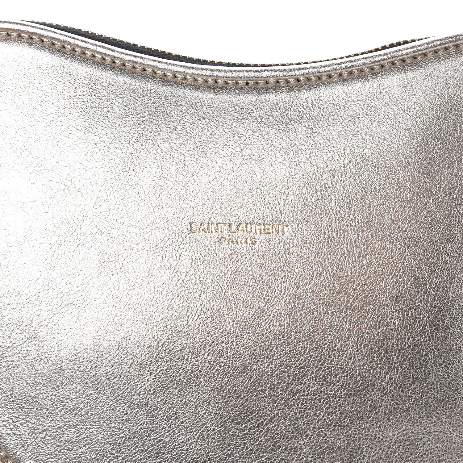 Saint Laurent Metallic Calfskin Heart Monogram Crossbody Pale Gold 8 of 10