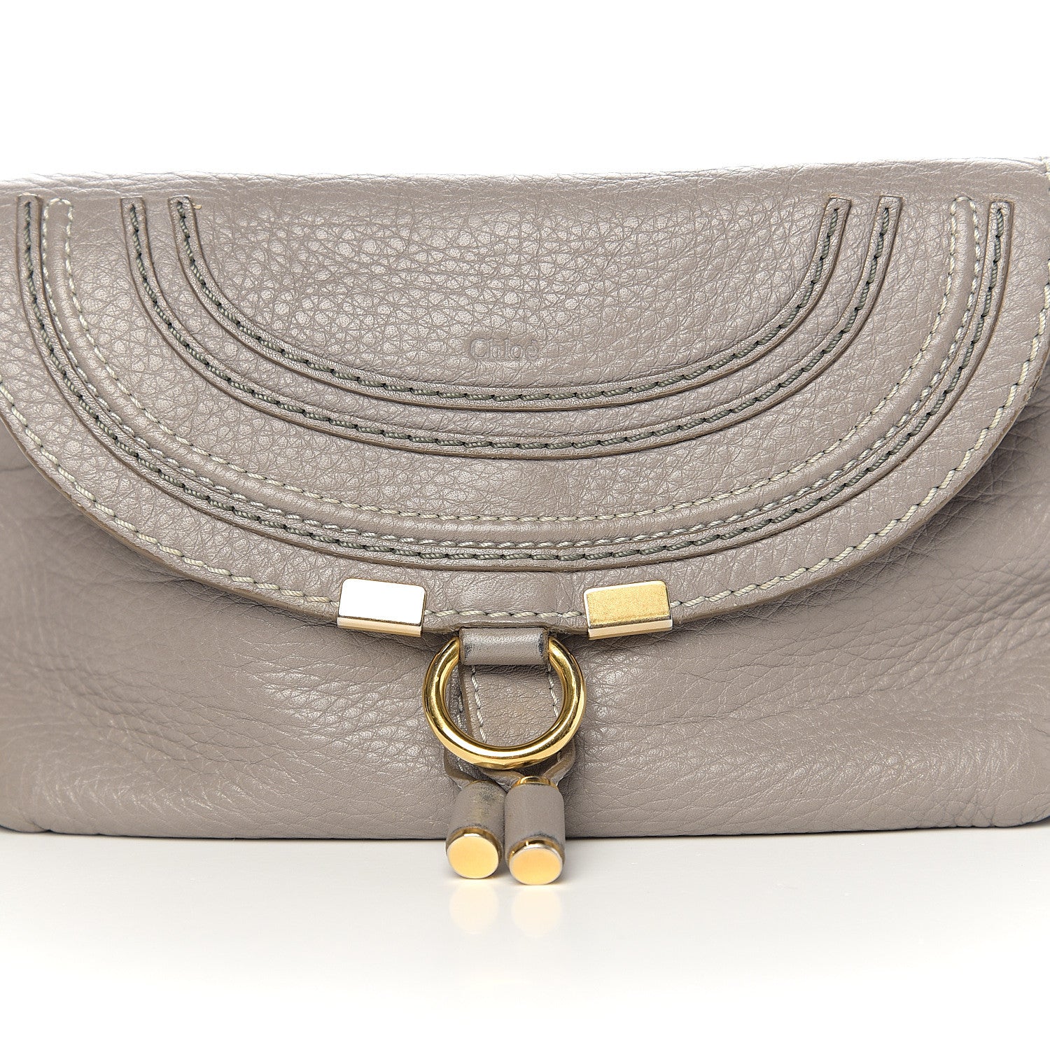 Chloe Calfskin Marcie Pochette Crossbody Bag Cashmere Grey 10 of 10