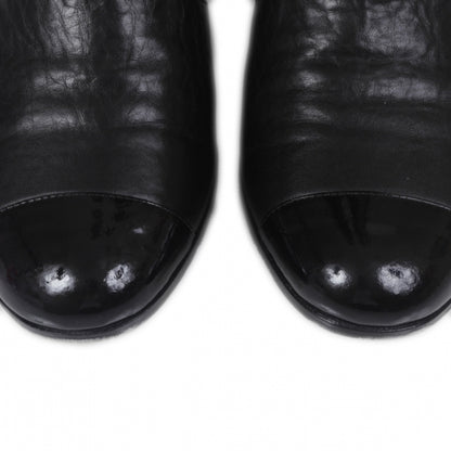 Chanel Leather Cap Toe Tall Boots 40.5 Black 11 of 12