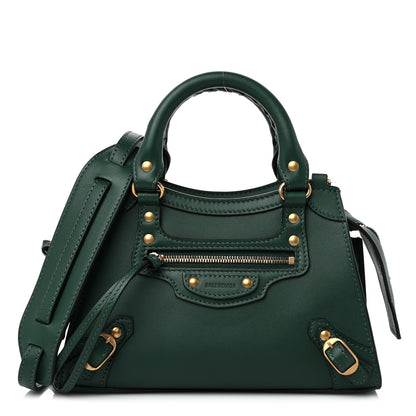 Balenciaga Smooth Calfskin Neo Classic Gold Hardware Mini City Forest Green 1 of 9