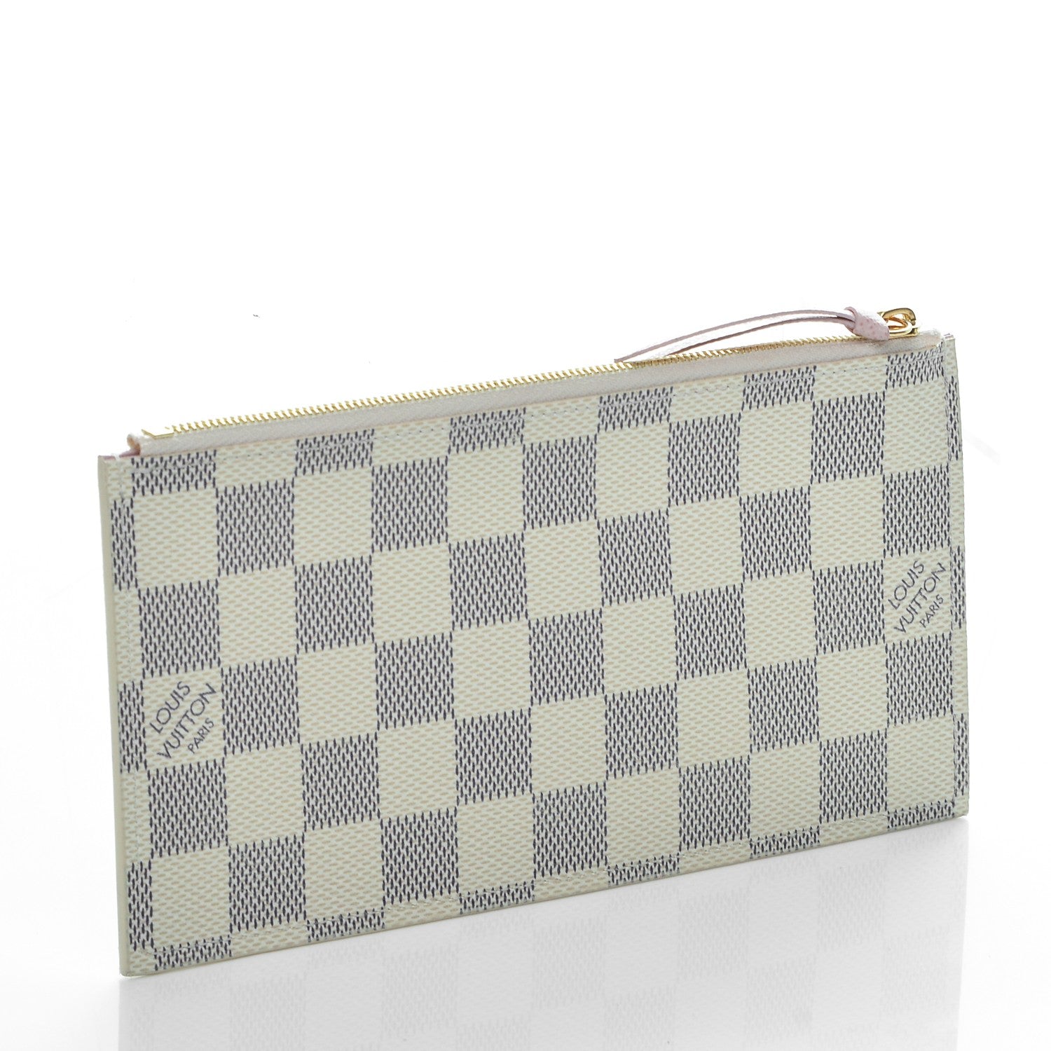 Louis Vuitton Damier Azur Felicie Chain Wallet Zippered Insert Rose Ballerine 3 of 6