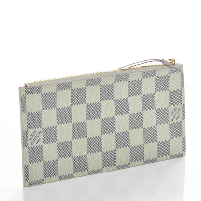 Louis Vuitton Damier Azur Felicie Chain Wallet Zippered Insert Rose Ballerine 3 of 6
