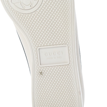 Gucci Calfskin Mens Web Falacer Sneakers 10 White Blue 7 of 9