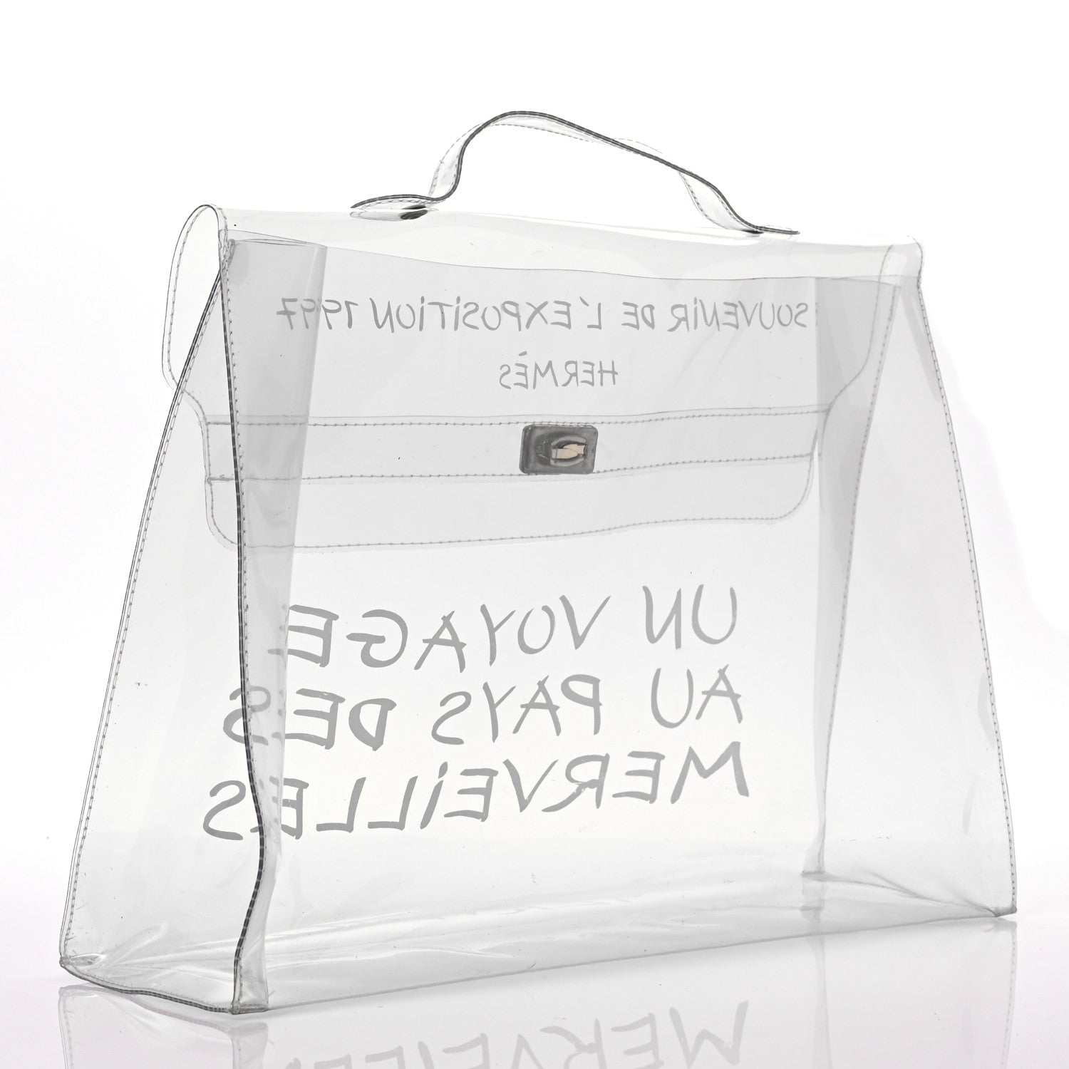 Hermes Vinyl Souvenir De L'Exposition Kelly Transparent 4 of 13