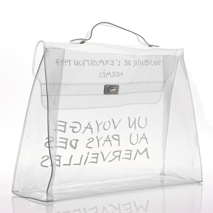 Hermes Vinyl Souvenir De L'Exposition Kelly Transparent 4 of 13