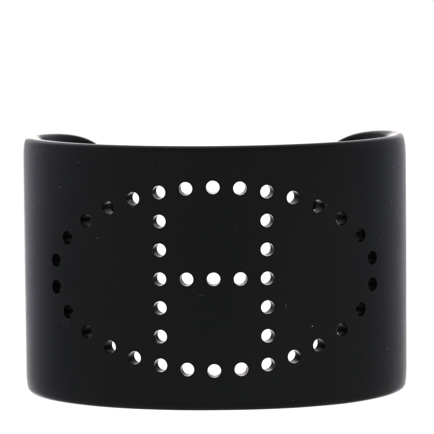 Hermes Aluminium Evelyne Sunset Cuff Bracelet Black 1 of 5