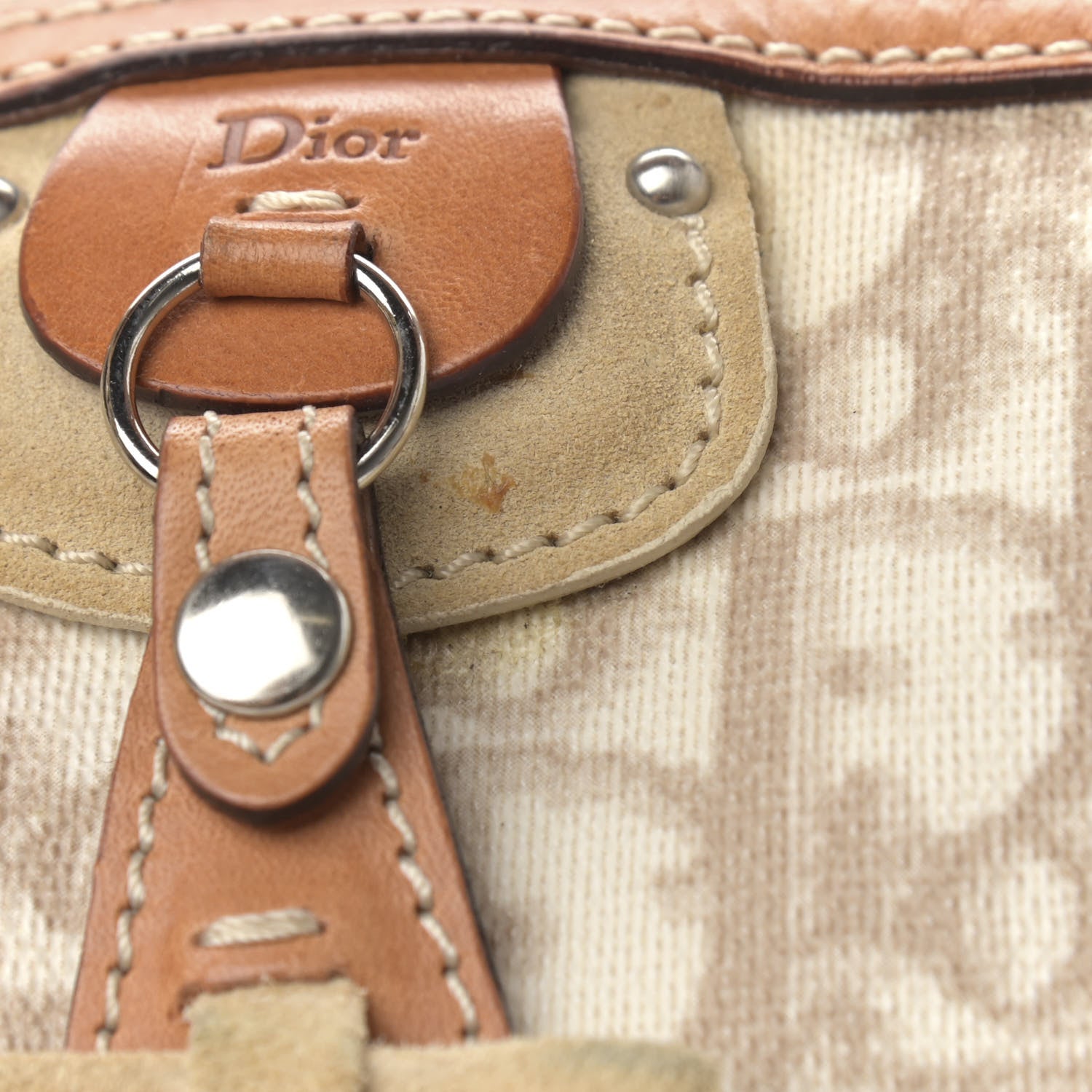 Christian Dior Monogram Trotter Romantique Boston Bag Beige 14 of 14