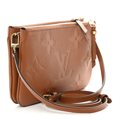 Louis Vuitton Empreinte Monogram Giant Double Zip Pochette Caramel 3 of 10