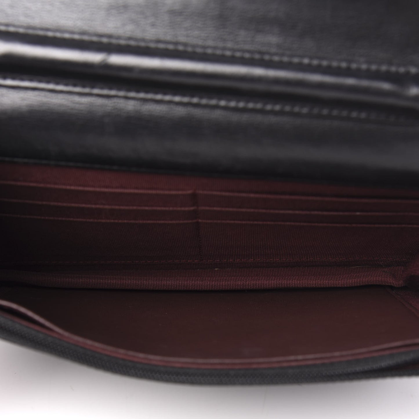 Lambskin Quilted Wallet On Chain WOC Black