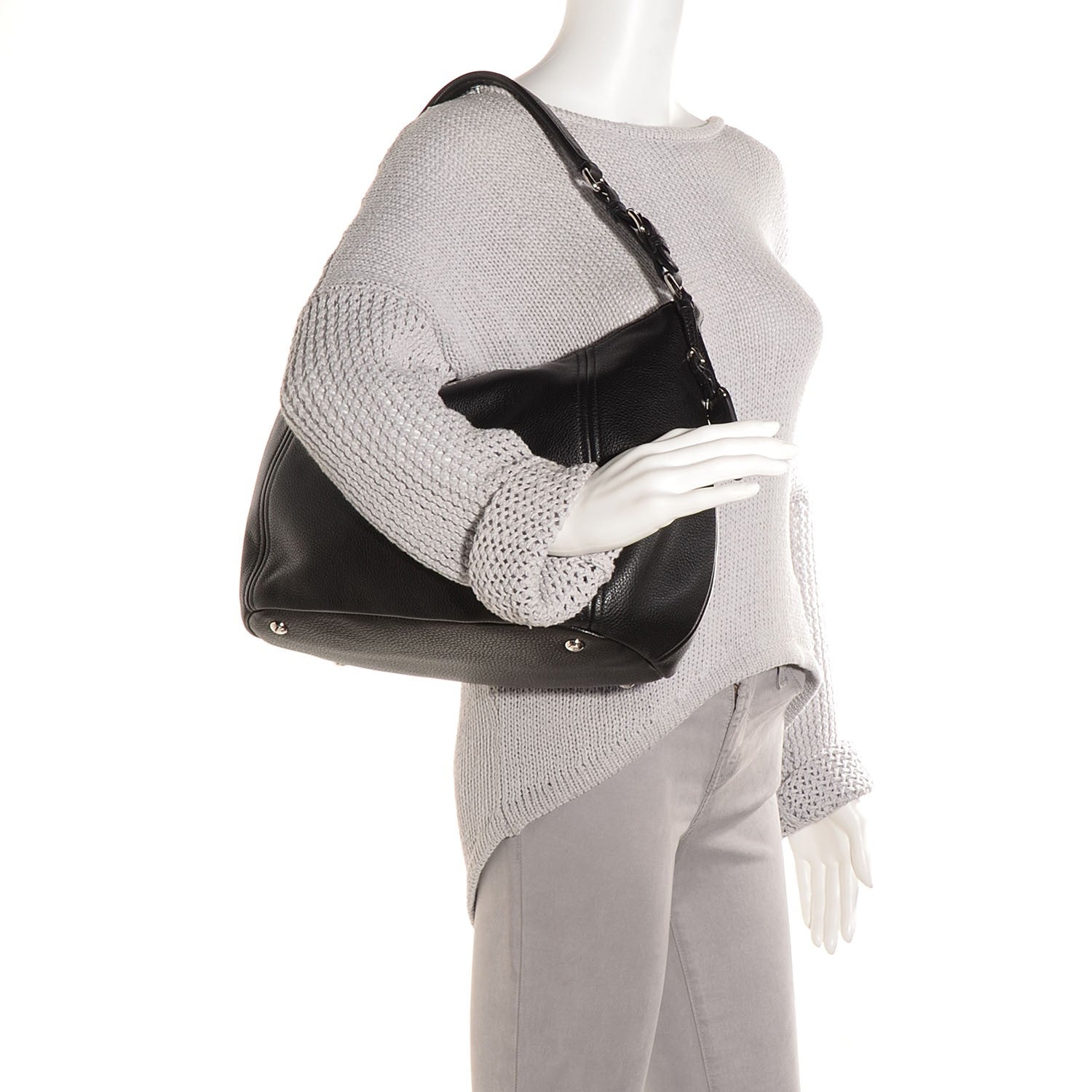 Prada Vitello Phenix Hobo Nero Black 3 of 10