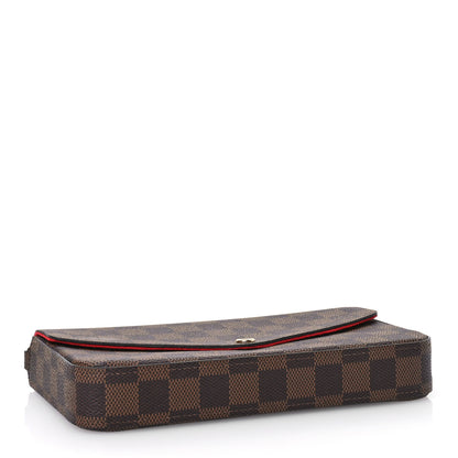 Louis Vuitton Damier Ebene Pochette Felicie Chain Wallet 5 of 8