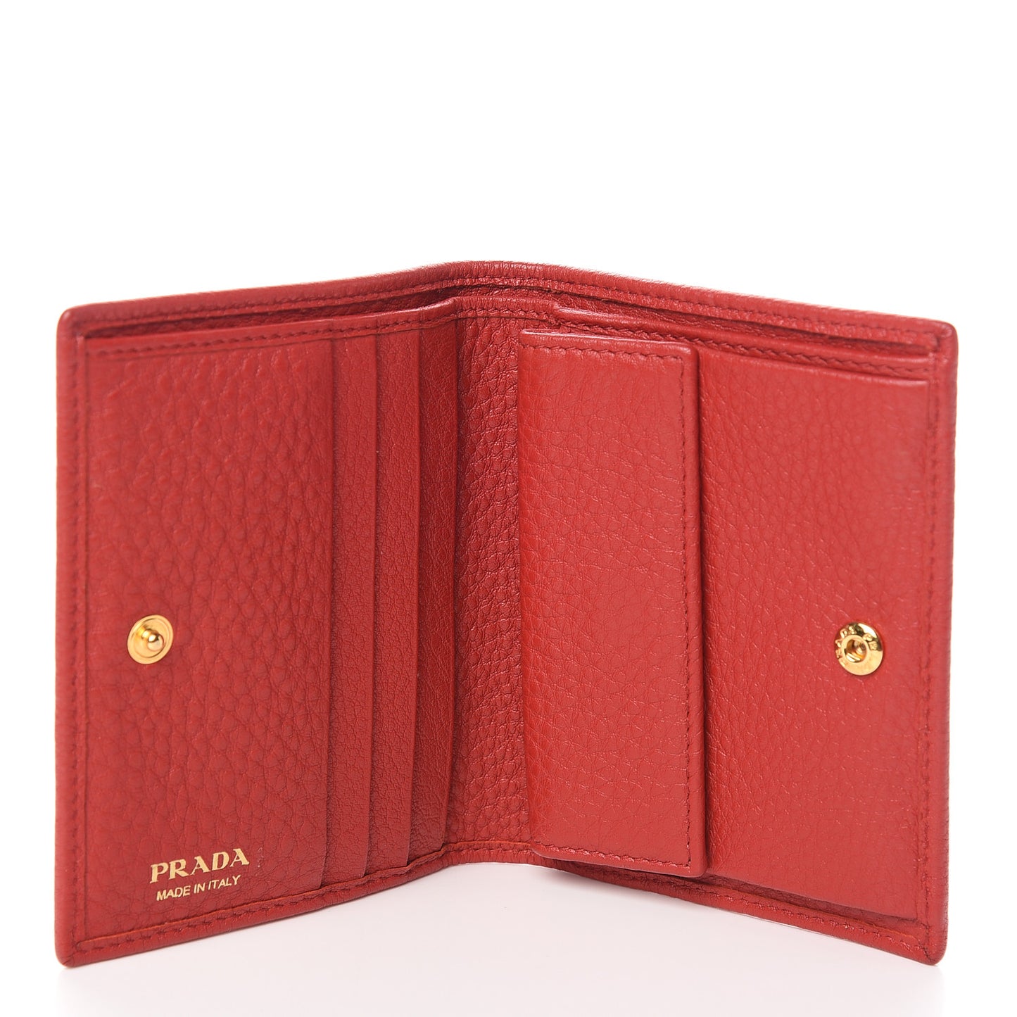 Vitello Grain Bi-Fold Wallet Fuoco