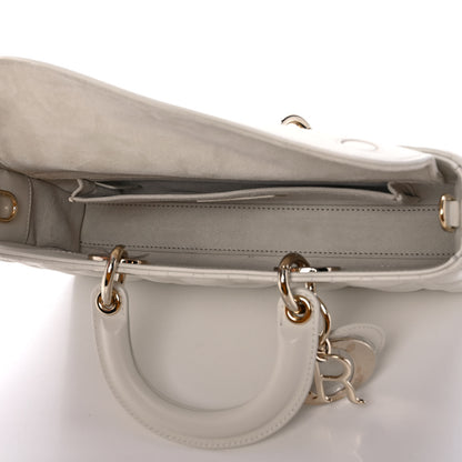 Christian Dior Calfskin Cannage Lady D-Joy White 5 of 16