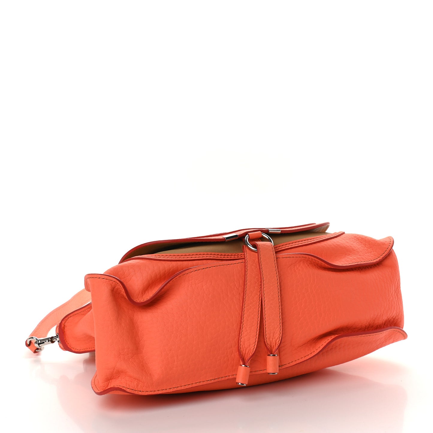 Calfskin Medium Marcie Satchel Orange Fizz