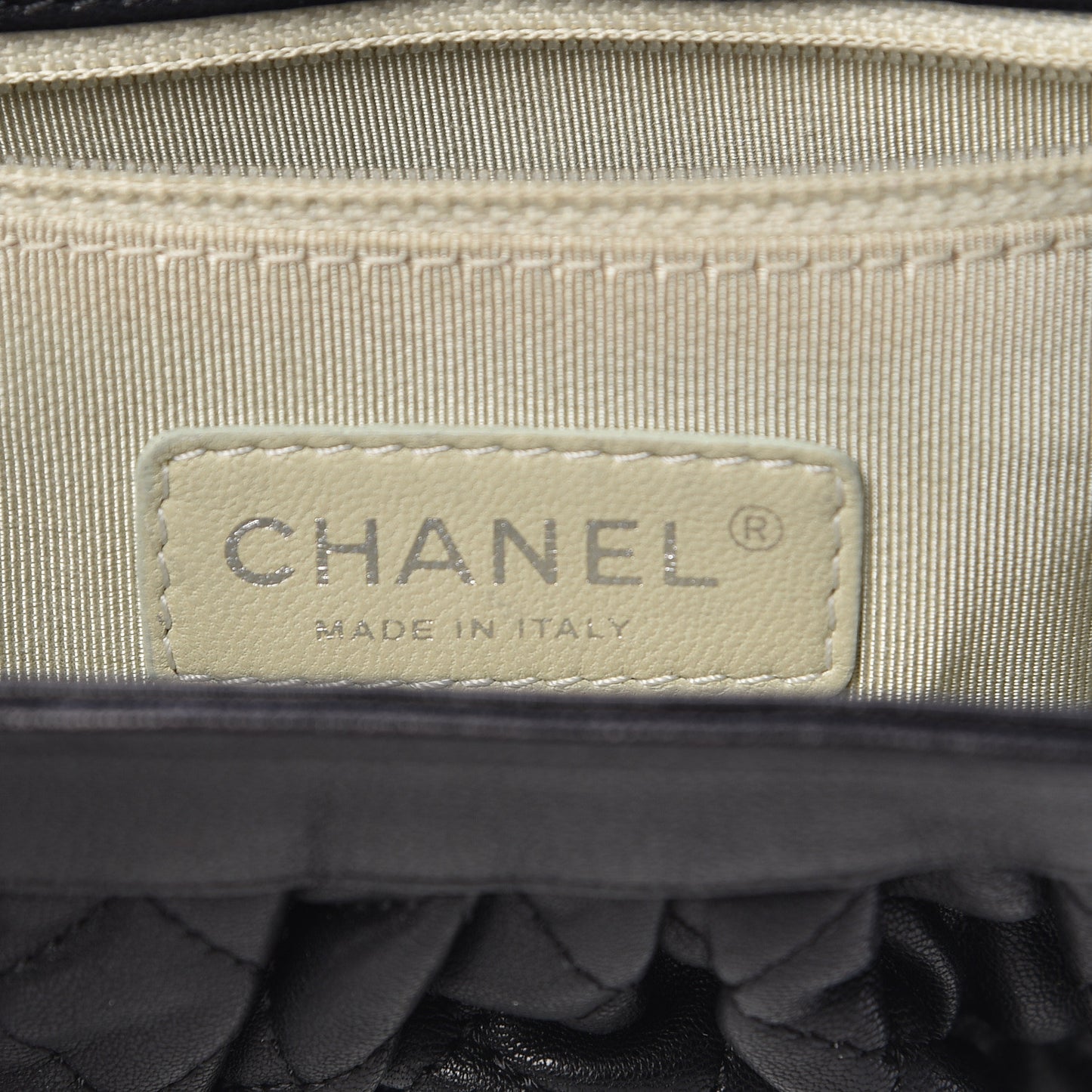 Washed Lambskin Quilted Mini Chain Around Flap Black