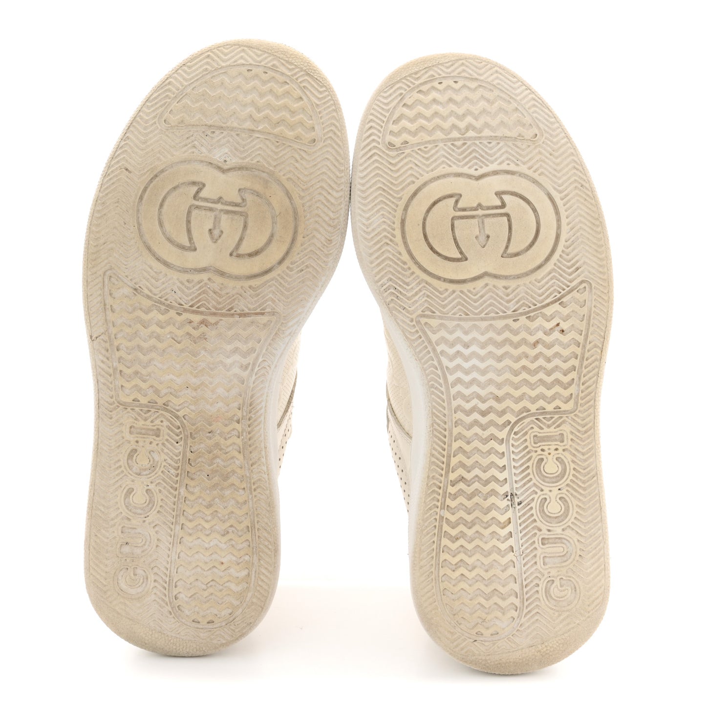 Calfskin GG Tennis Embossed Perforated Womens Platform 55mm Sneakers 37 Great White