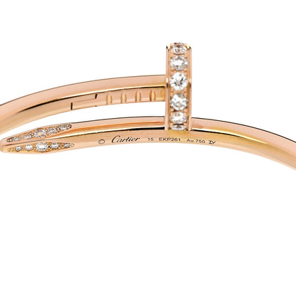Cartier 18K Pink Gold Diamond Juste Un Clou Bracelet 15 4 of 5