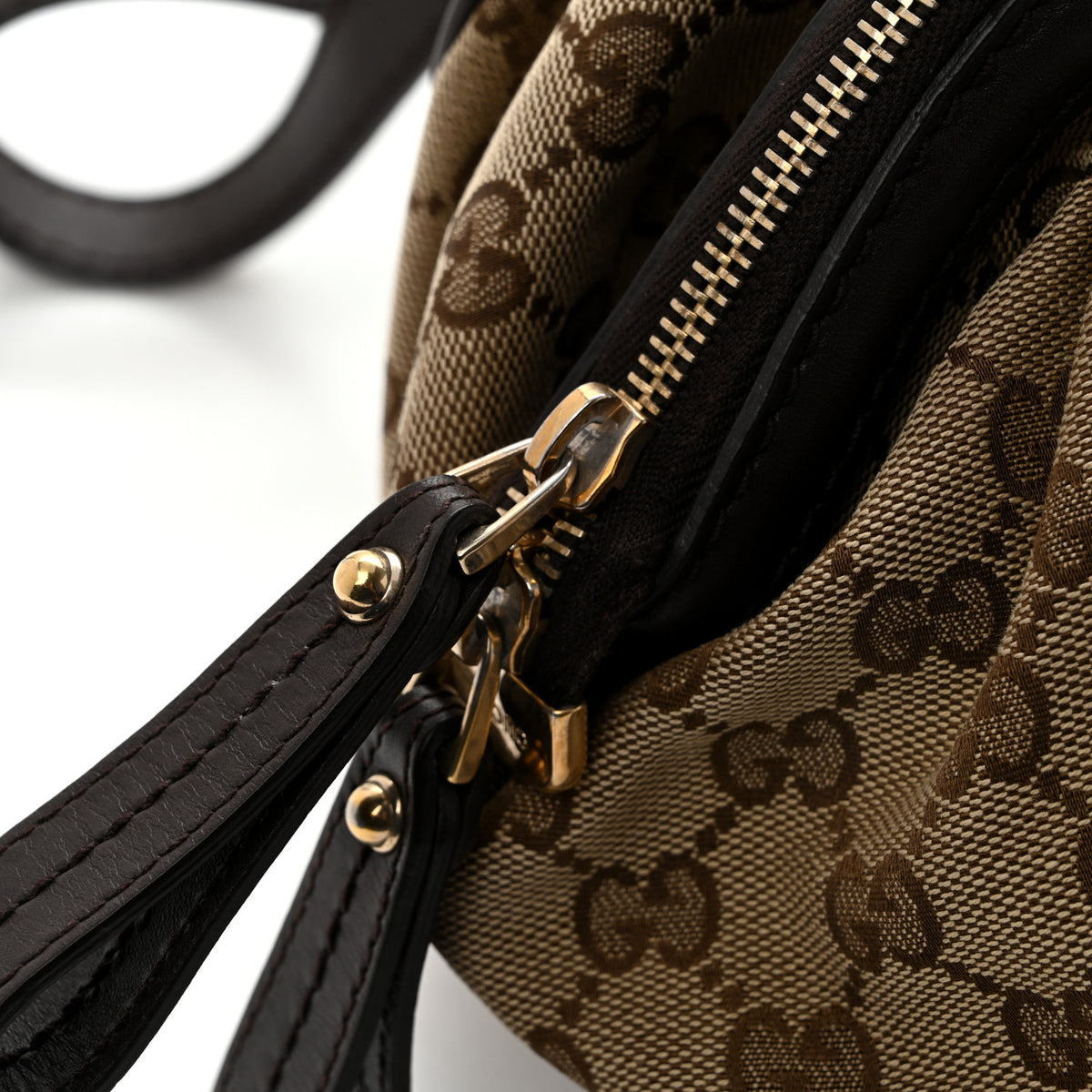 Gucci Monogram Medium Sukey Boston Bag Brown 14 of 15