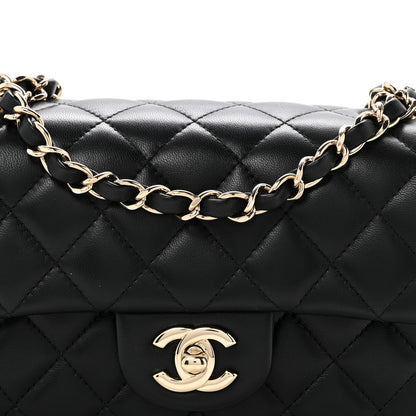 Chanel Lambskin Quilted Mini Rectangular Flap Black 8 of 13