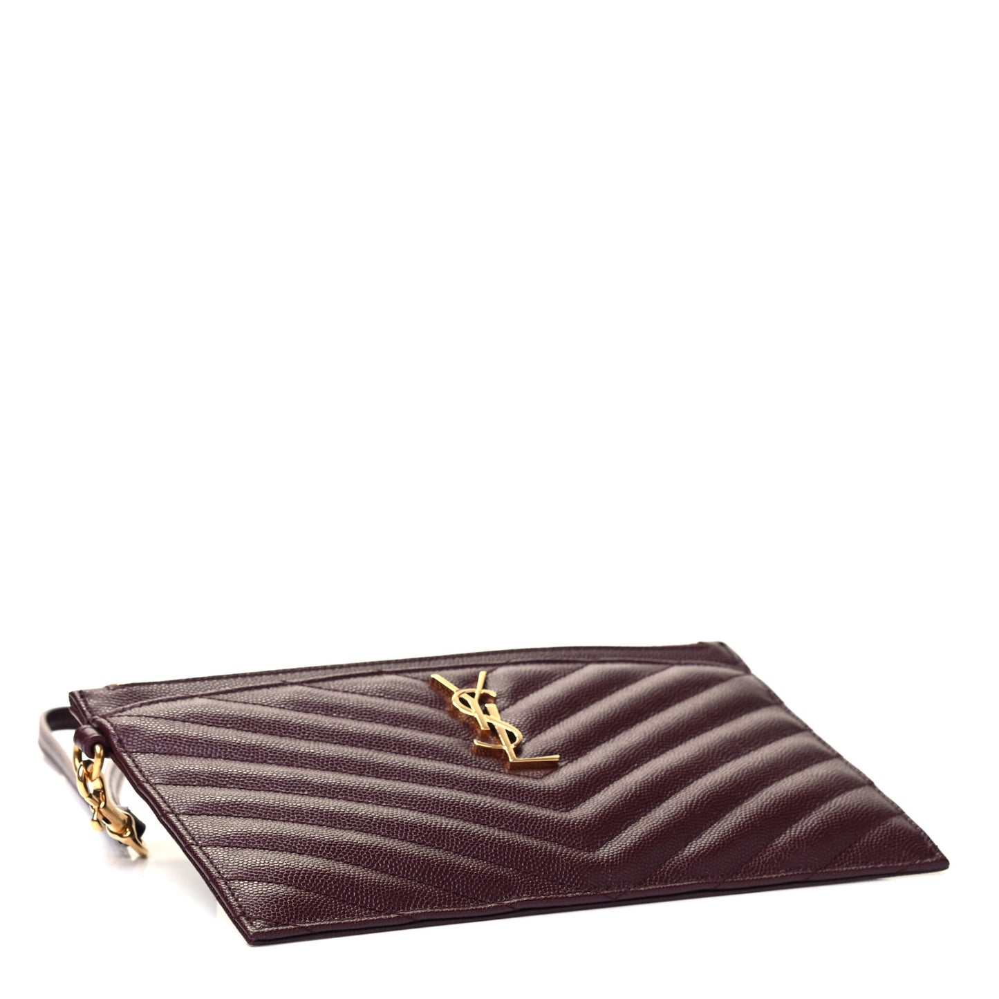 Grain De Poudre Chevron Monogram Large Bill Pouch Rouge Legion