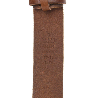 Gucci Cuoio Toscano Nickel Feline Buckle Belt 90 36 Cuir 4 of 6