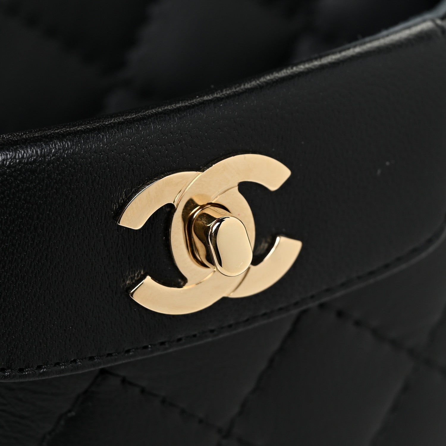 Chanel Lambskin Quilted CC Turnlock Sandals 36.5 Black 11 of 15