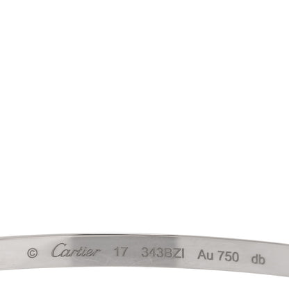 Cartier 18K White Gold Small LOVE Bracelet 17 3 of 7