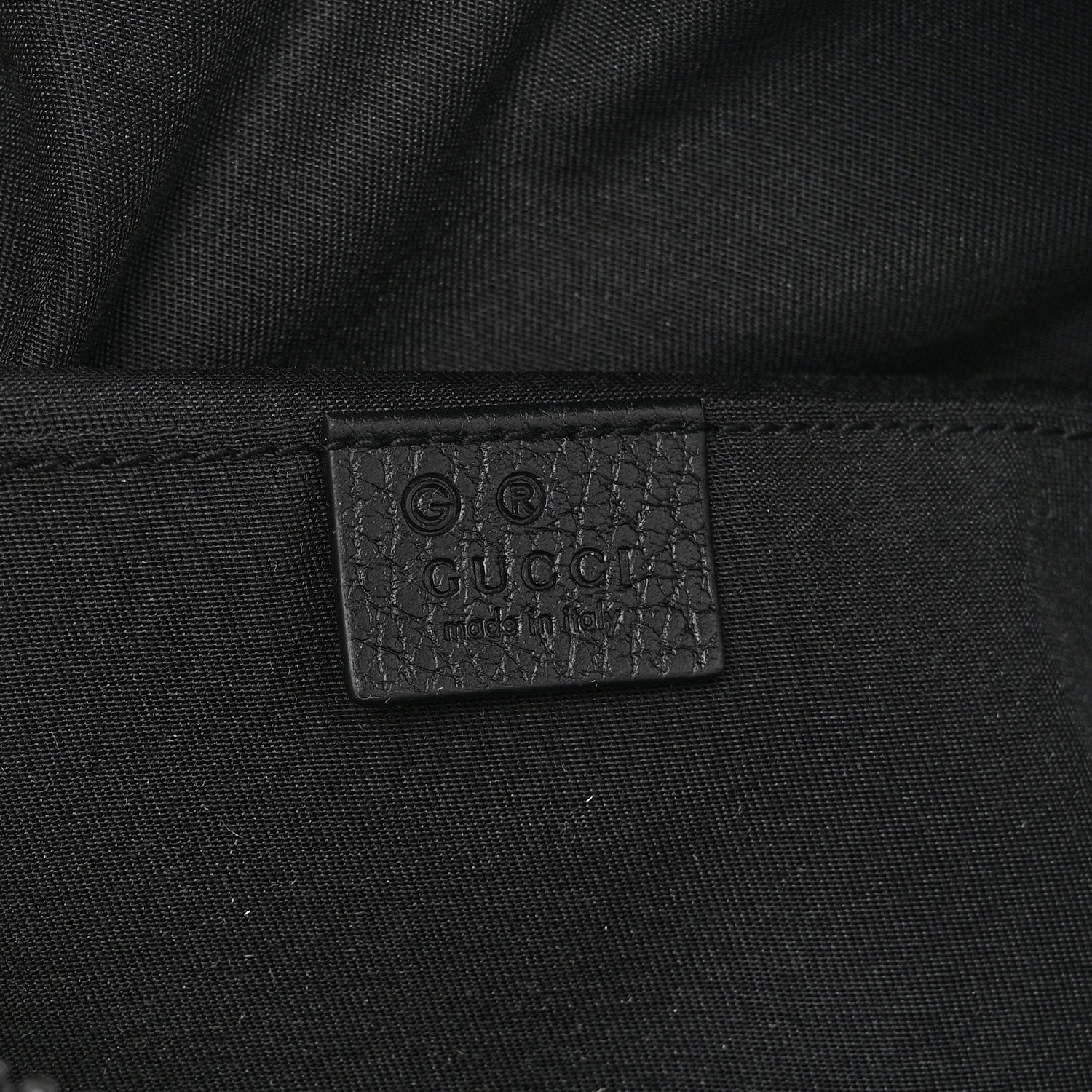 Gucci Nylon Monogram Fanny Pack Belt Bag Black 6 of 10