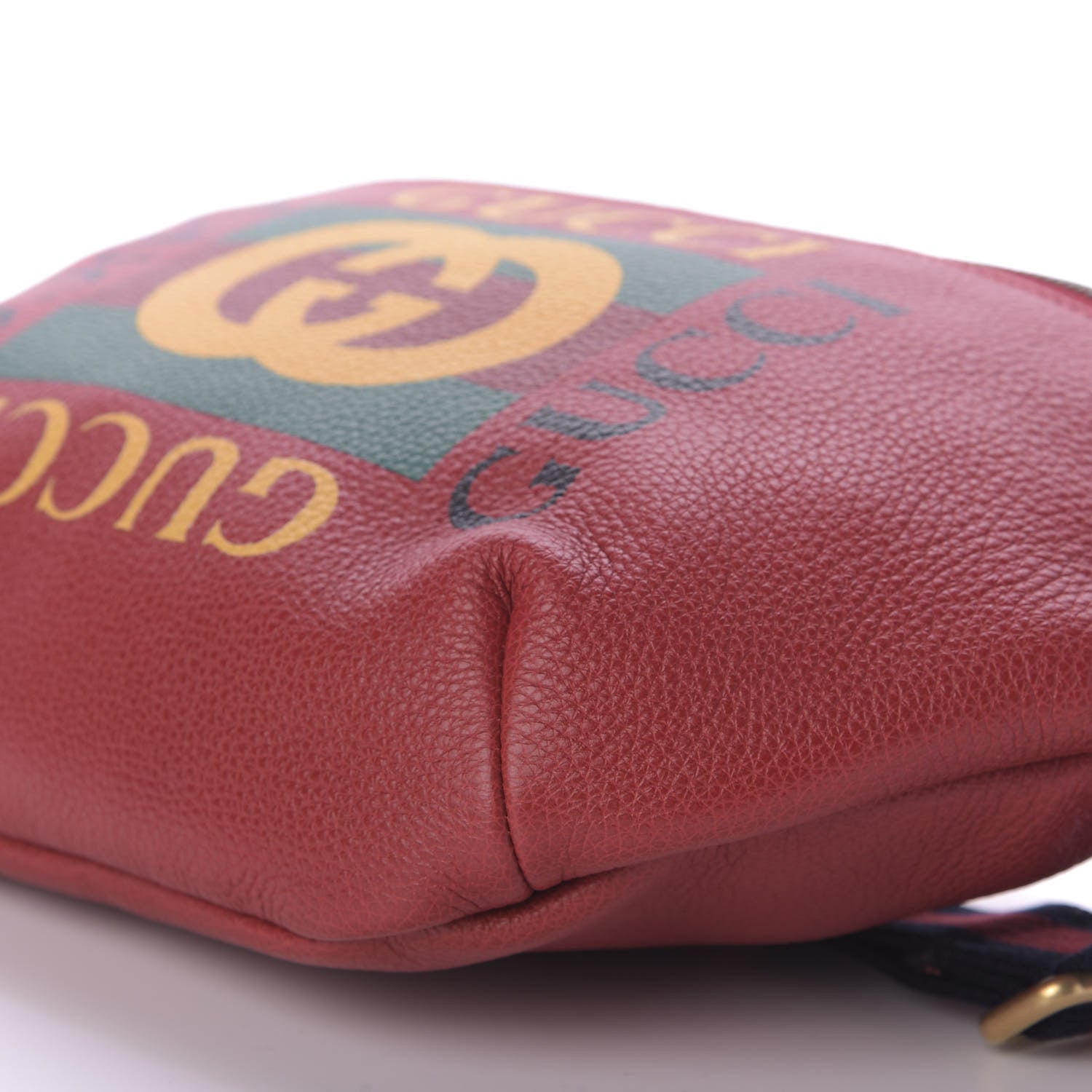 Gucci Grained Calfskin Logo Belt Bag Hibiscus Red 7 of 9