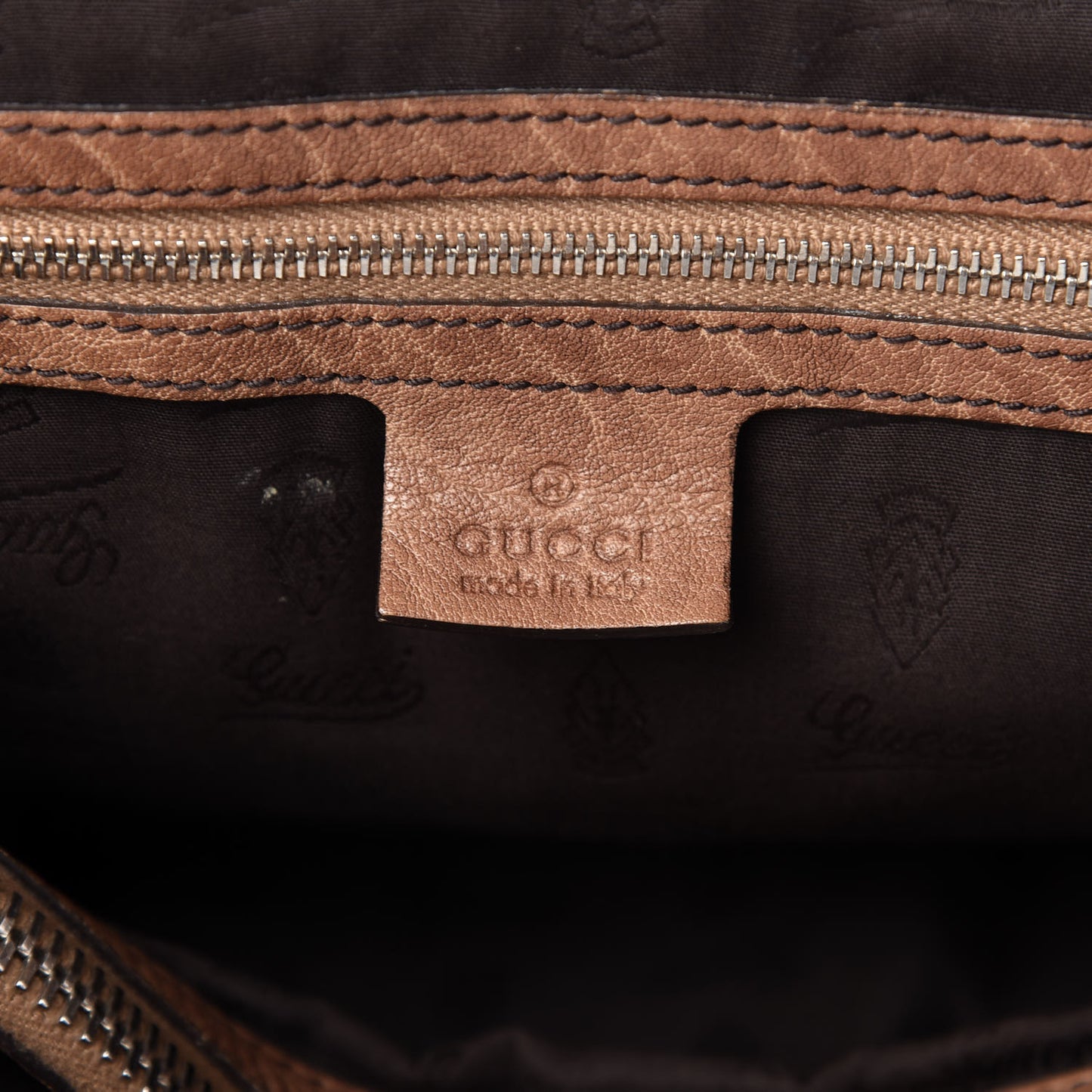 Monogram Medium Bamboo Bar Tote Brown