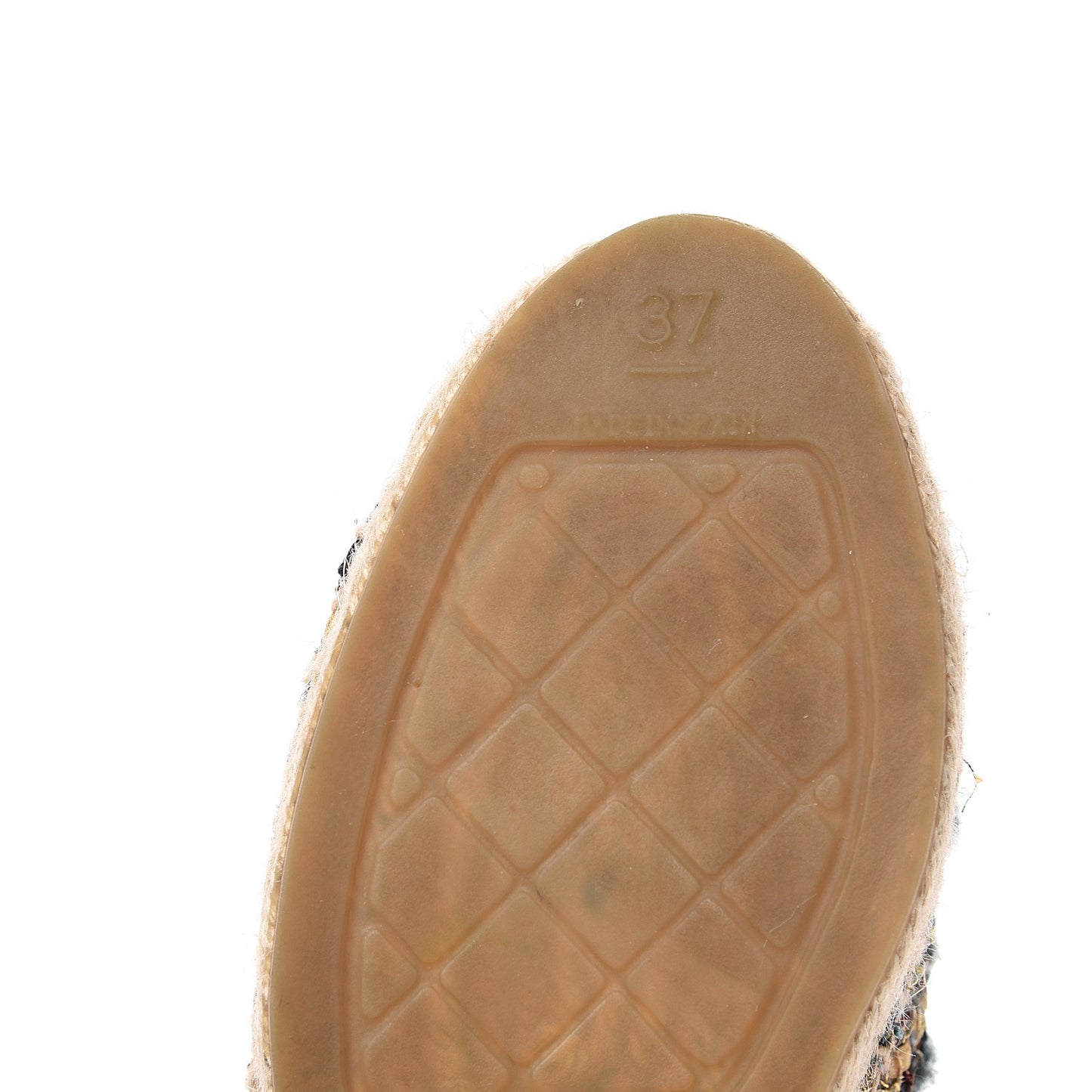 Tweed Grosgrain CC Espadrilles 37 Multicolor